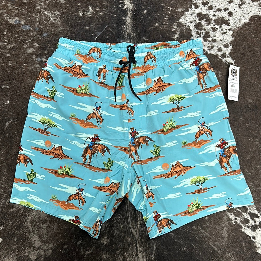 Cinch Men's Swim Trunks Teal/ Tractors main image 0