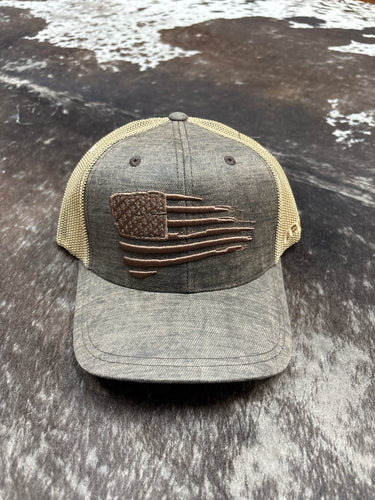 Ariat Embroidered American Flag Hat