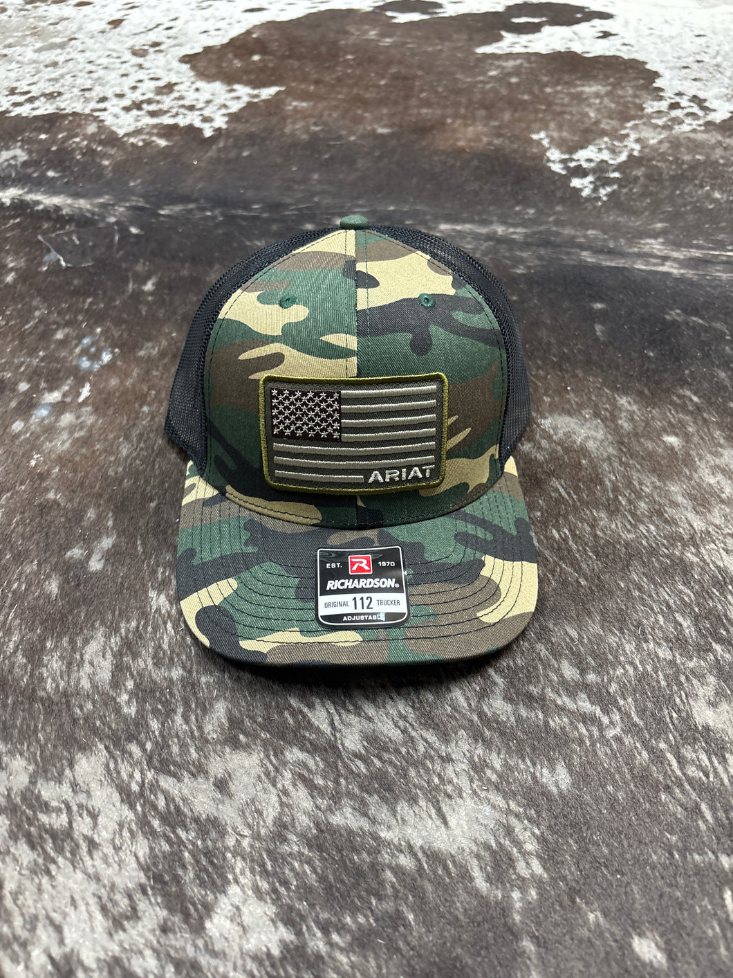 Ariat Camo USA Patch Hat