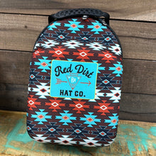 Load image into Gallery viewer, Red Dirt Aztec Print Cap Carrier w/ Sunglasse Case.