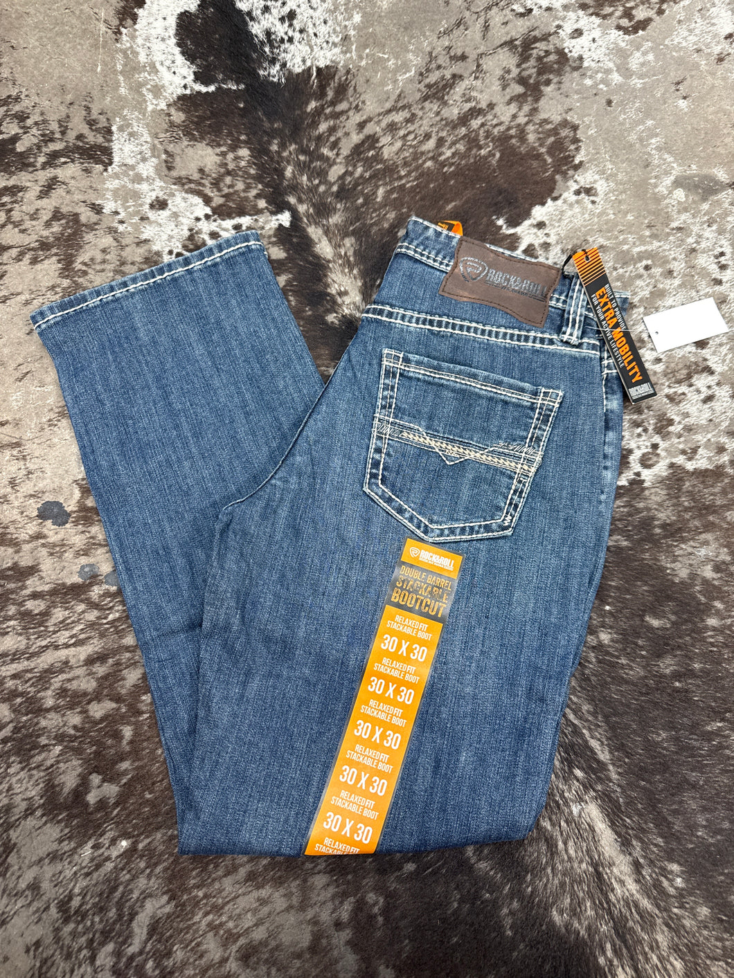 Men’s Rock&Roll Medium Wash Relaxed Fit Stackable Boot Jean