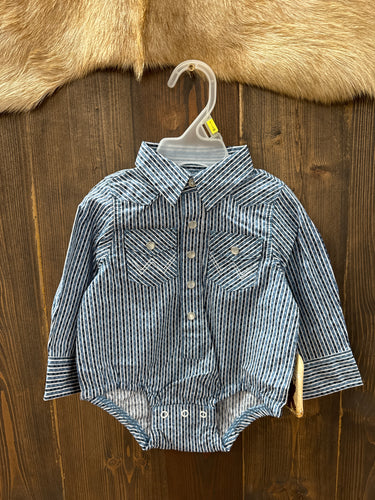 Baby Boy Wrangler Pinstripe Onesie
