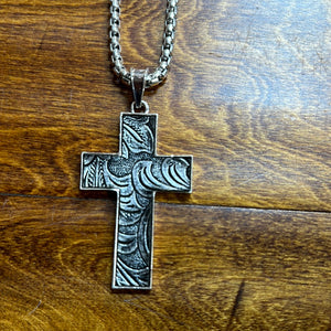 Justin Men’s Necklace Reversible Cross.