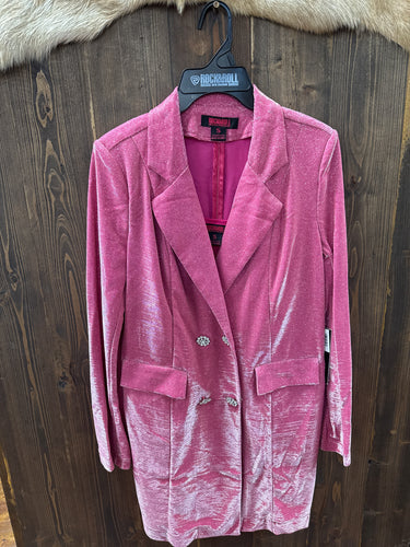 Women’s Rock & Roll Pink Iridescent Blazer Dress