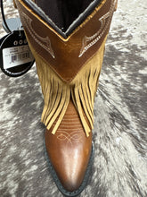 Load image into Gallery viewer, Dan Post Little Girls Tan Fringe Happy Trails Boots