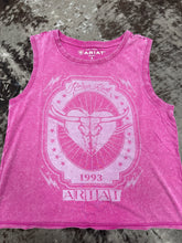 Load image into Gallery viewer, Women’s Ariat Pink Rock And Roll Sleeveless Tank