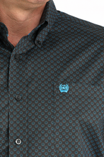 Load image into Gallery viewer, Men’s Cinch Charcoal Pattern Button Up Shirt.