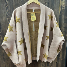 Load image into Gallery viewer, Mauve/Gucci Boucle Star Oversized Cardigan.