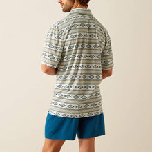 Load image into Gallery viewer, Men’s Ariat White Serape Polo Shirt.