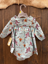 Load image into Gallery viewer, Baby Girl Wrangler LongSleeve Boot Blue Dress