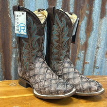 Load image into Gallery viewer, Roper Big Kids River Faux Exotic Leather Sq Toe Boots