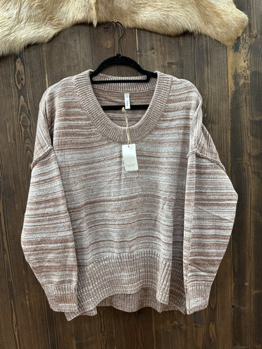 Wishlist Multicolor Striped Sweater Mocha