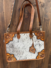 Load image into Gallery viewer, 3D Cowhide &amp; Sunflower Tote