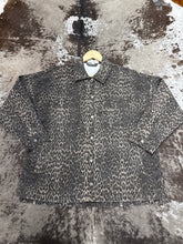 Load image into Gallery viewer, Woman’s Veveret Leopard Oversized Boyfriend Denim Jacket