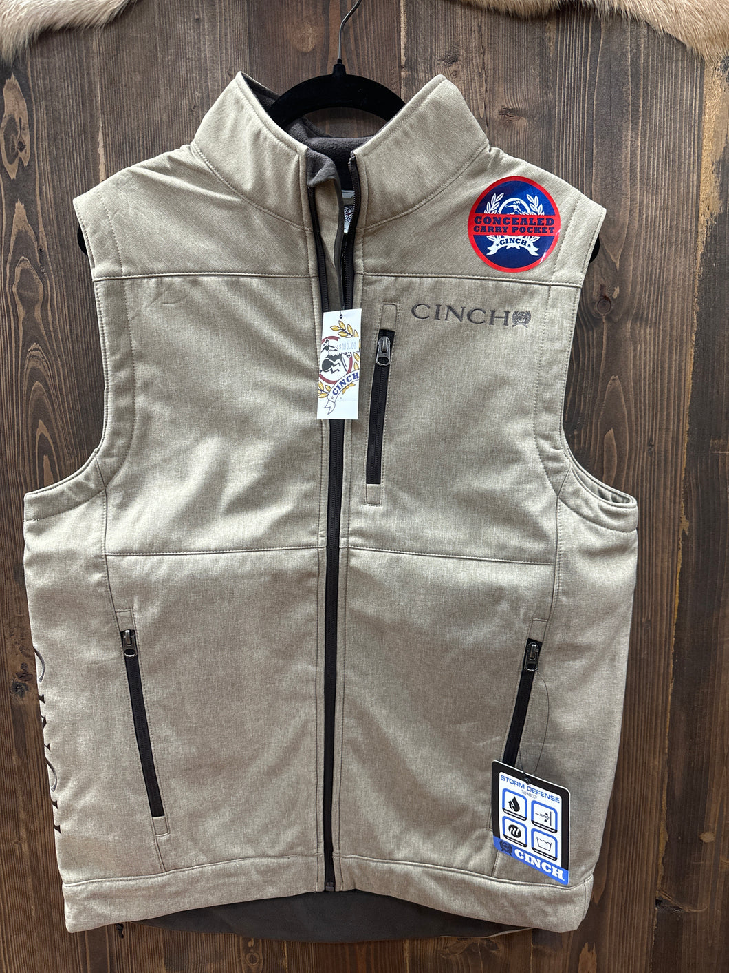 Men’s Cinch CC Bonded Vest Stone