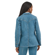 Load image into Gallery viewer, Wrangler Light Denim Women's Collared Denim Blazer