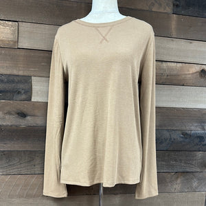 Camel Casual Ribbed Top.