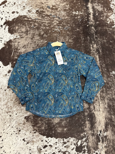 Boys Toddlers Cinch Dark Blue LS Button Up