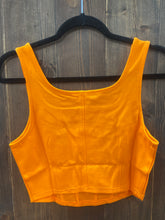 Load image into Gallery viewer, Woman’s Orange Loose Corset Look Top