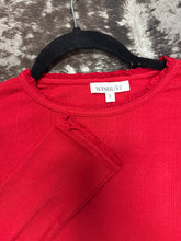 Load image into Gallery viewer, Women’s Wishlist Cherry LS Pointelle Knit Top