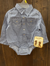 Load image into Gallery viewer, Baby Boy Wrangler Onesie Blue Print