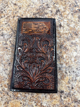 Load image into Gallery viewer, Leather Floral American Flag Wallet