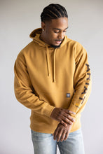 Load image into Gallery viewer, Men’s Rebar Dijon/Mole Graphic Hoodie.
