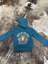 Load image into Gallery viewer, Boys Wrangler Cyan Spirt Of The West Hoodie