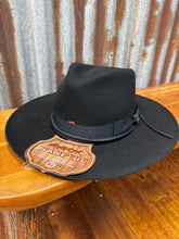 Load image into Gallery viewer, Stampede Black Felt Flat Brim Hat