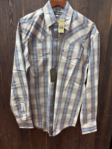 Men’s Stetson Cinnabar Plaid Snap Up.