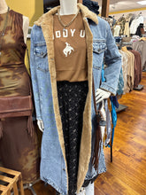 Load image into Gallery viewer, Teddy Lined Long Denim Coat