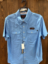 Load image into Gallery viewer, Men’s Rock And Roll Olive Short Sleeve Button Up