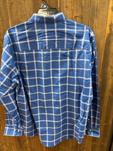 Load image into Gallery viewer, Wrangler Men’s Cody Johnson Collection Blue Plaid Button Up