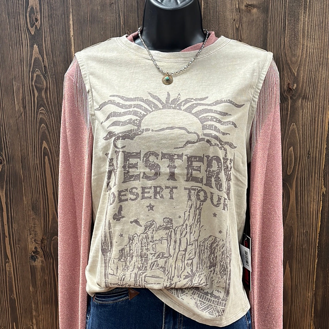 women’s rock&roll chain fringe tank