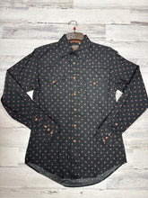 Load image into Gallery viewer, Men’s Roper Black Aztec LS Snap