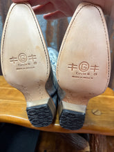 Load image into Gallery viewer, Womens Circle G Blue Crackled And Embroidery Tall Boots