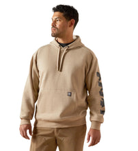 Load image into Gallery viewer, Ariat Men's Rebar Oatmeal Heather Lightweight Logo Hoodie