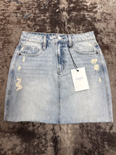 Load image into Gallery viewer, Women’s Hidden Light Denim Mini Skirt