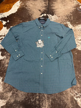 Load image into Gallery viewer, Men’s Panhandle Dark Teal LS Button Up