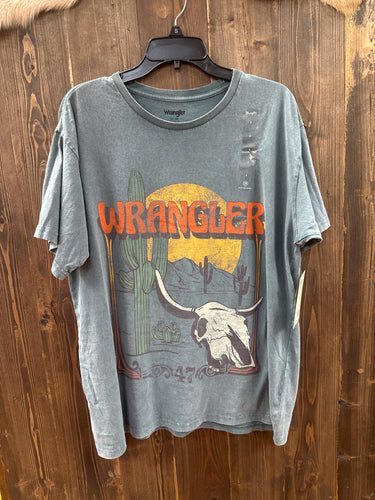 Women’s Wrangler Oversized Tee Vintage Skull