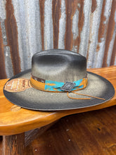 Load image into Gallery viewer, Stampede Flat Brim Charcoal Straw