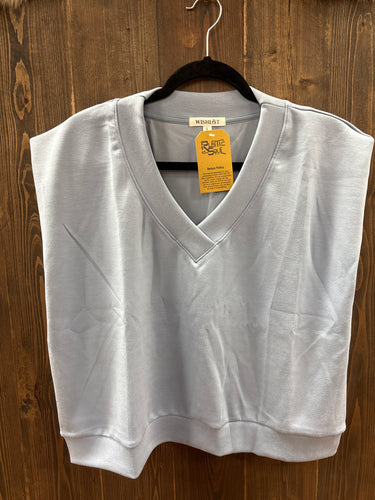 Sleeveless Scuba Crop Pullover.