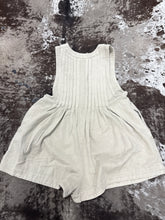 Load image into Gallery viewer, Woman’s Veveret Taupe V-Neck Sleeveless Pleated Denim Romper
