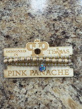 Load image into Gallery viewer, Pink Panache Foil Texture Bead Stacked With Austrian Crystal