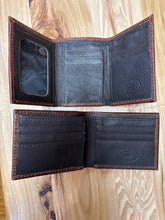 Load image into Gallery viewer, Men’s Western Distressed Leather Floral Tooled Brown Wallet