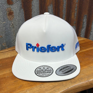 Priefert White Trucker Hat