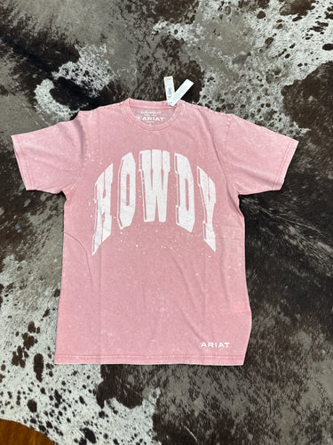 Women’s Ariat Pink Howdy SS Shirt