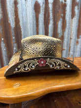 Load image into Gallery viewer, Stampede Panama Western Flower Straw