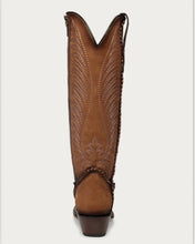 Load image into Gallery viewer, Women’s Corral Brown Embroidery &amp; Woven Tall Top Snip Toe Boot
