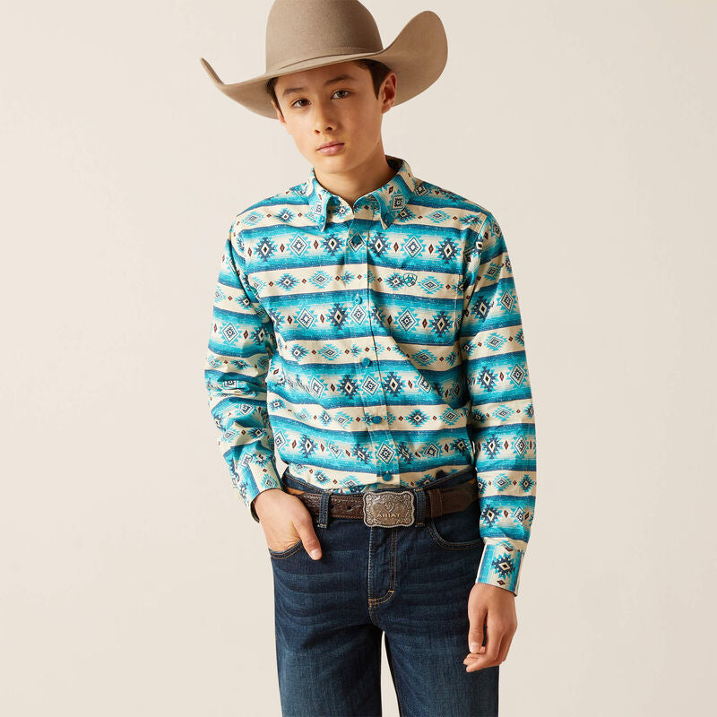 Boys Ariat Sandshell Classic Fit Shirt.